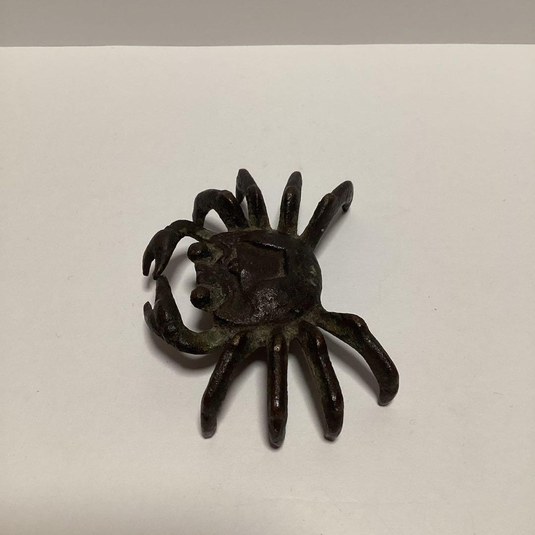 銅製　蟹　机上の友　アンティーク　ヴィンテージ