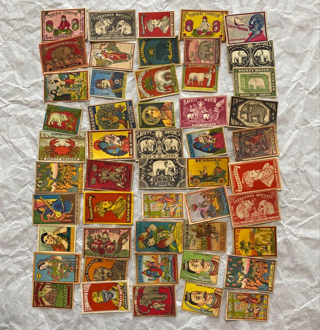 マッチラベル50枚　東南アジア、インド、中東向け輸出用