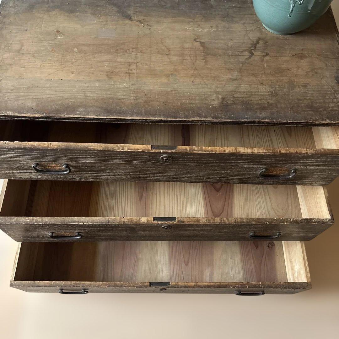 【貴重品】古き良き昭和　木製3段タンス　昭和 レトロ　アンティーク