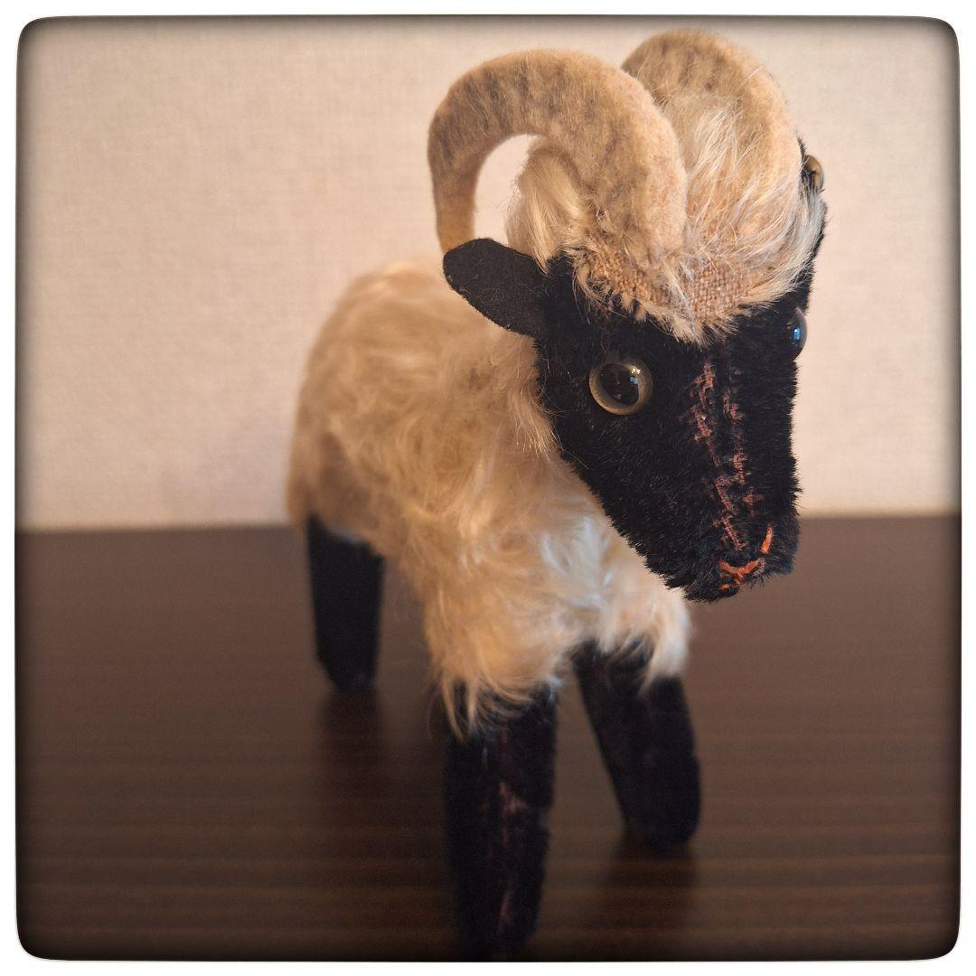 【Heideschaf Snuchi 黒山羊 スヌッチ】ヴィンテージ シュタイフ