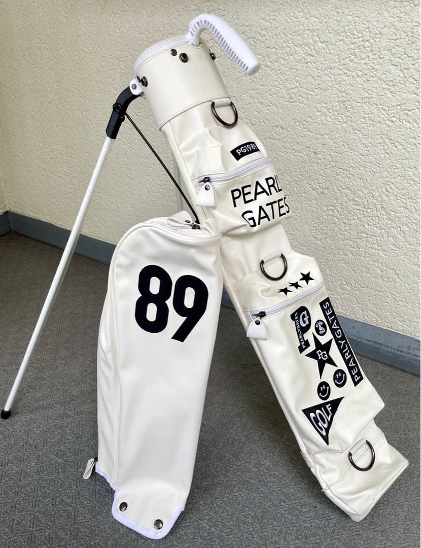美品●パーリーゲイツ●PEARLY GATES キャディバッグ　サブバッグ●白