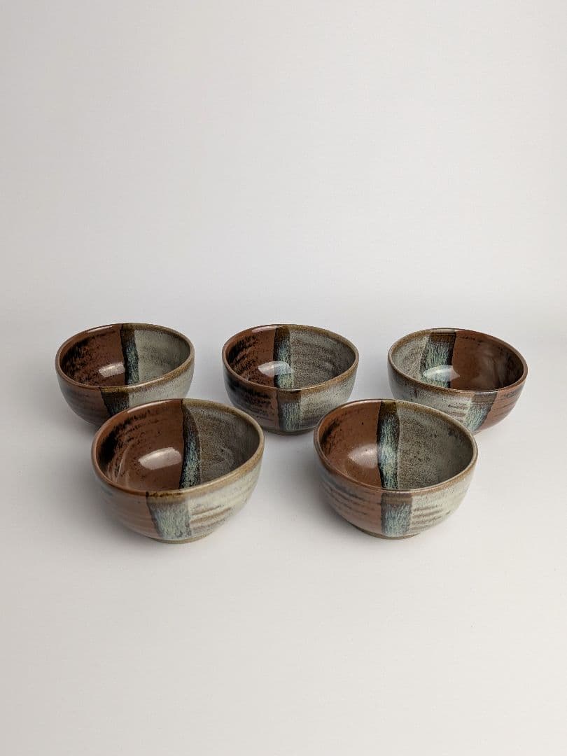 小堀宗慶箱書　高取珍味入れ　5客　高取焼　遠州流　酒器