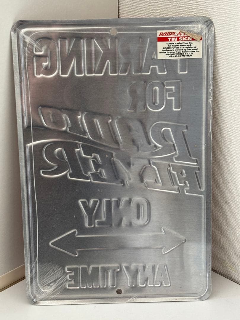 ラジオフライヤー/ブリキ/看板/パーキング/サイン/アメリカ/雑貨/未使用/レア