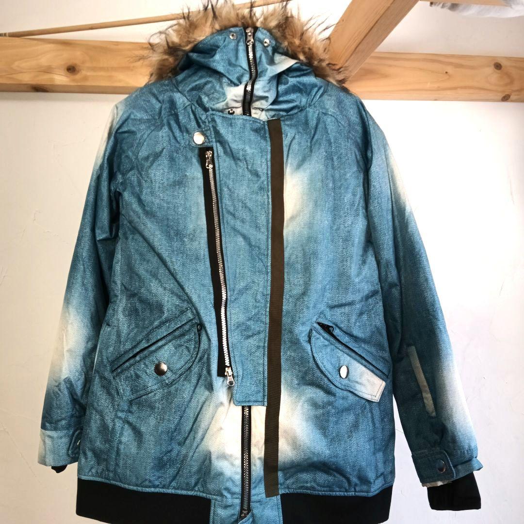 SELECT　GARDEN　スノーボードウェア　ファー付きデニム風　M