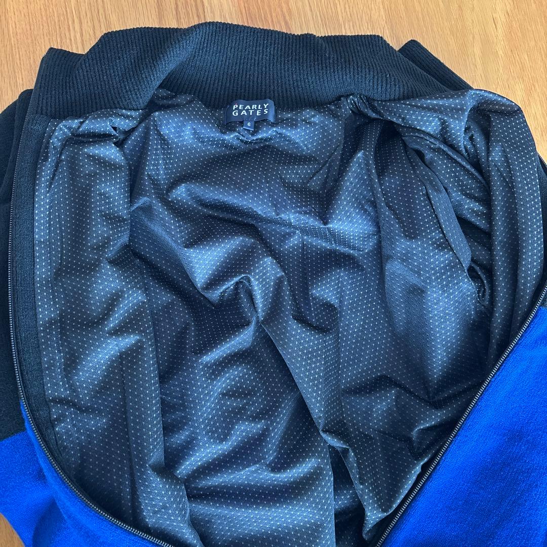 PEARLY GATES ジップアップセーター 青黒