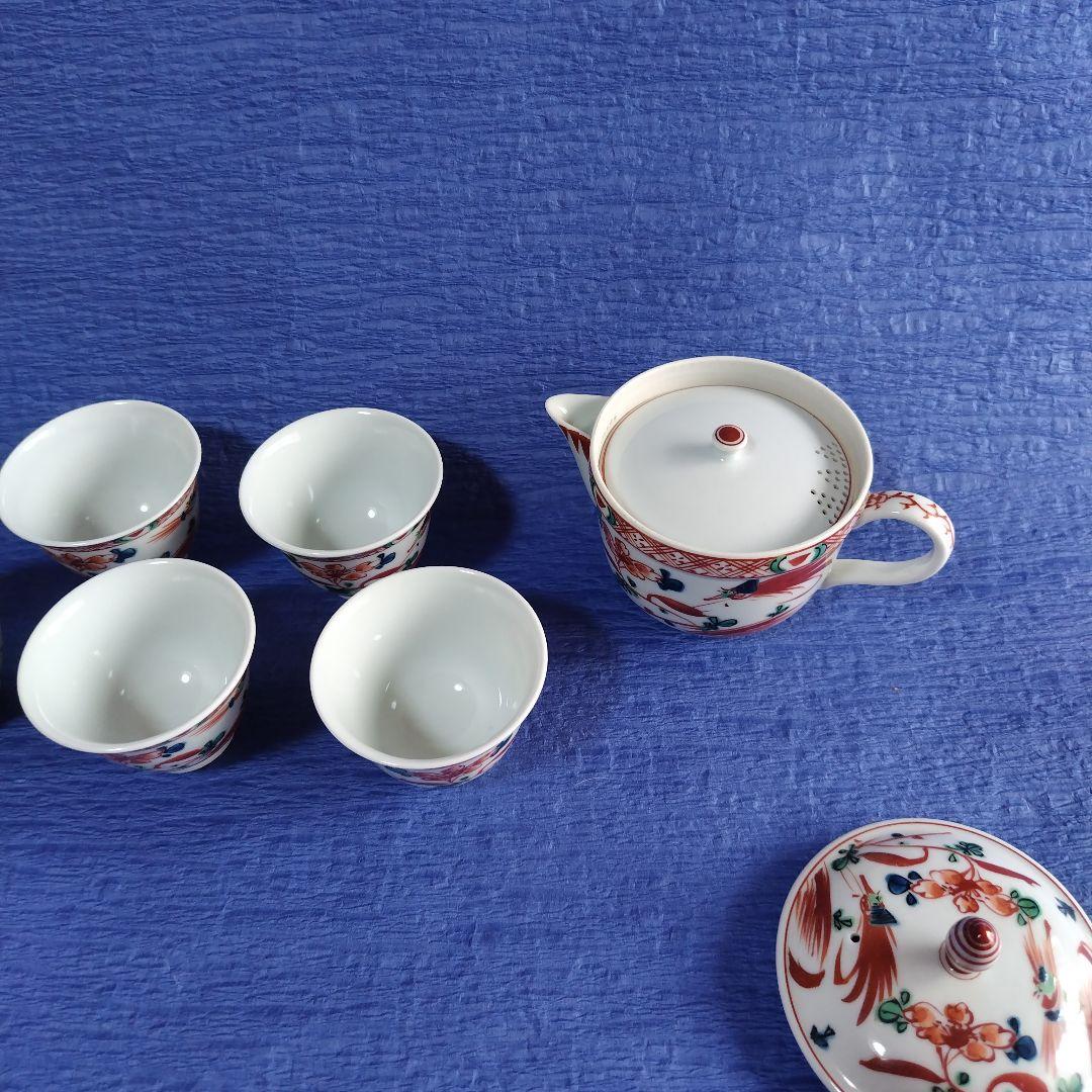 九谷焼　上出長右衛門前茶茶碗　湯のみ　急須　セット　レトロ　アンティーク