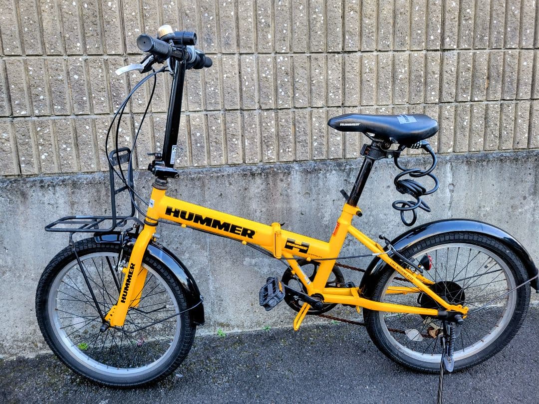 徳島市高知手渡し限定HUMMER折りたたみ自転車20インチセミファットタイヤ