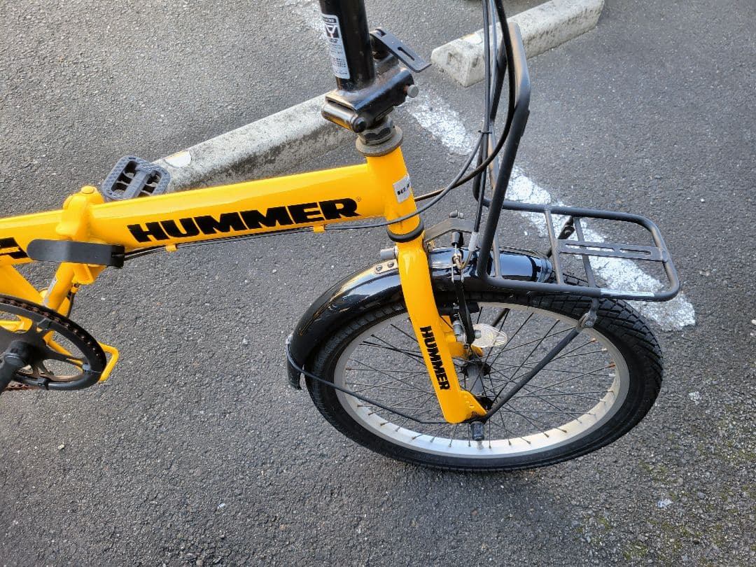 徳島市高知手渡し限定HUMMER折りたたみ自転車20インチセミファットタイヤ