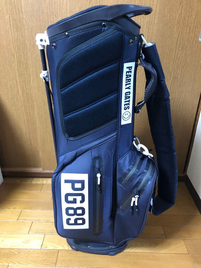 パーリーゲイツ　キャディバッグ　ネイビー　紺　スタンド式　軽量