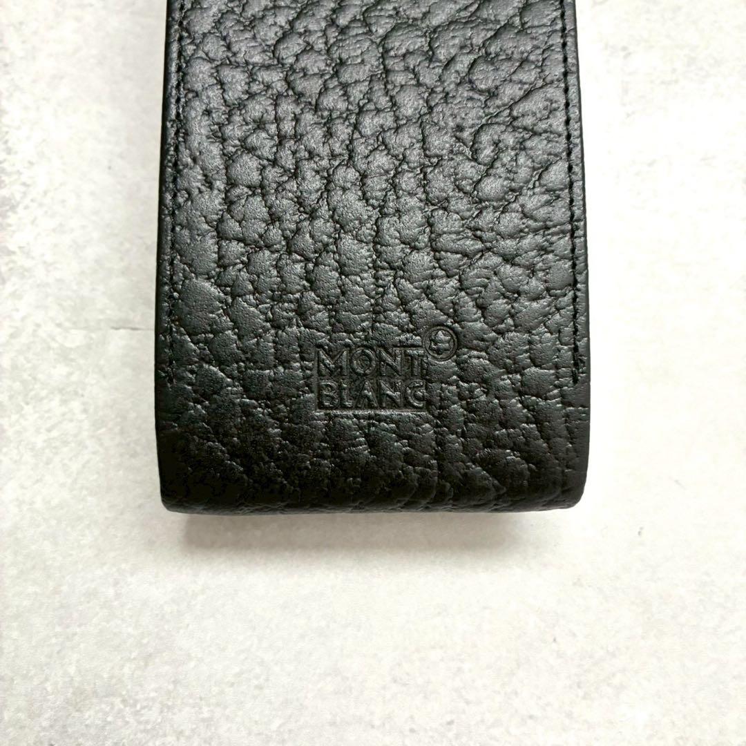 ✨未使用級✨モンブラン ペンケース ロゴ 3本差し 付属品完備 ブラック