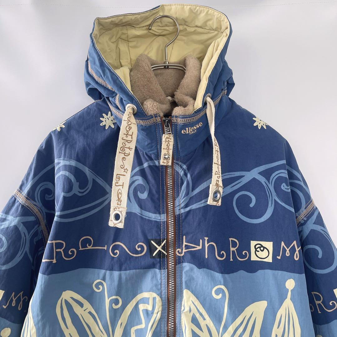 【希少】90s ellese スキーウェア 裏ボア 中綿入り 上下 昭和レトロ