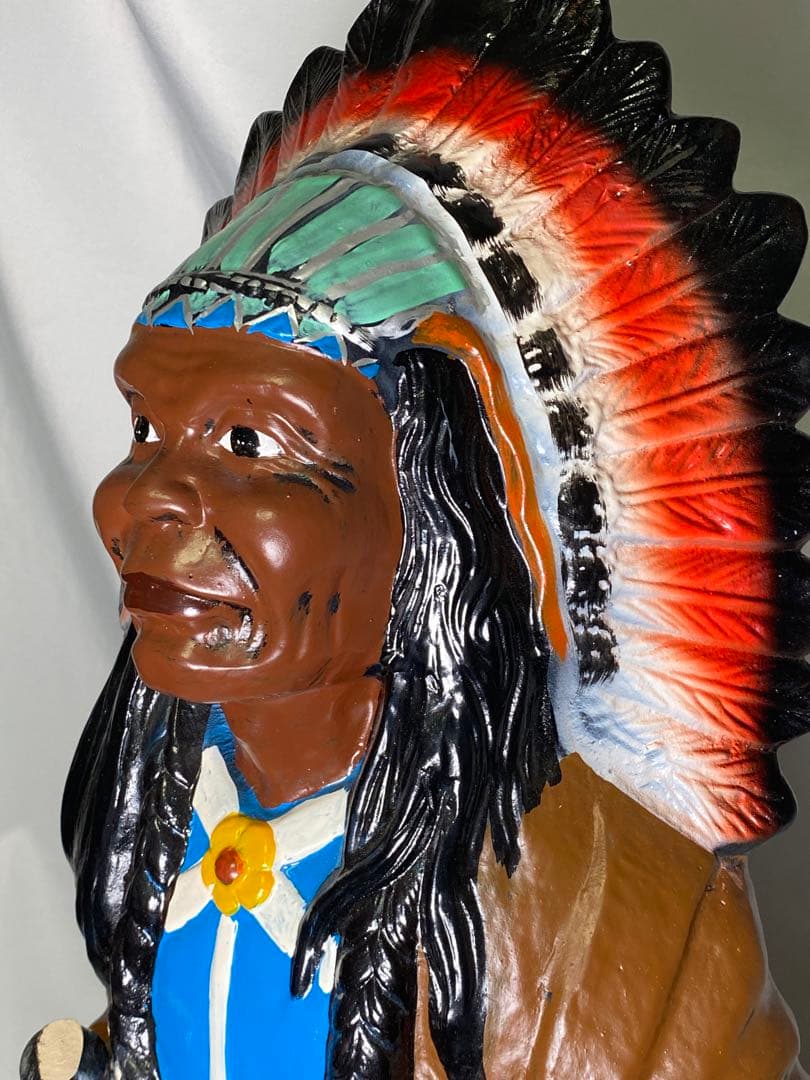 2172❣️ インディアン　男性　オブジェ　看板