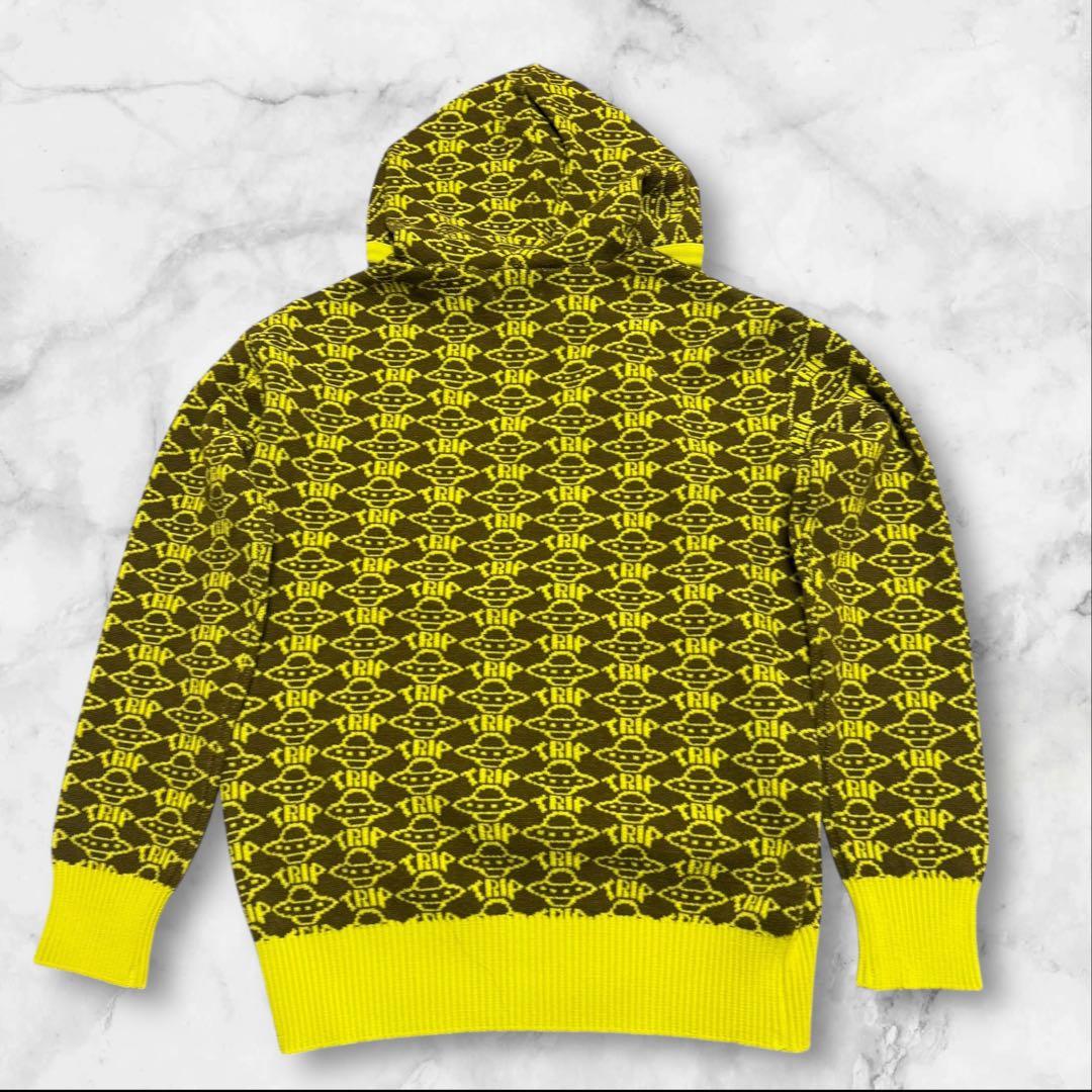 PEARLYGATES UFO総柄ニットジップアップジャケット　サイズ0美品