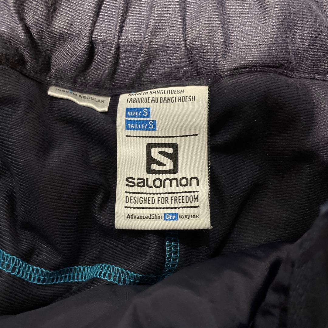 Salomon スキーウェア 青色 取り外しフード付き