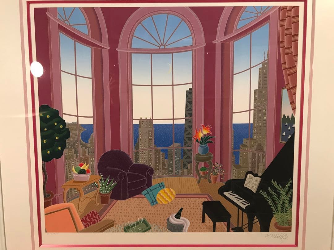 マックナイト　「シカゴイブニング」　シルクスクリーン　直筆サイン・作品保証書有り