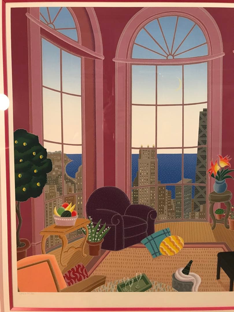 マックナイト　「シカゴイブニング」　シルクスクリーン　直筆サイン・作品保証書有り