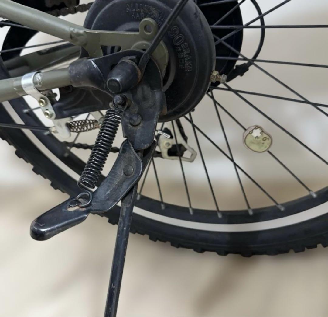 Jeep ジープ　キッズバイク オリーブグリーン 前カゴ付き　自転車　22インチ