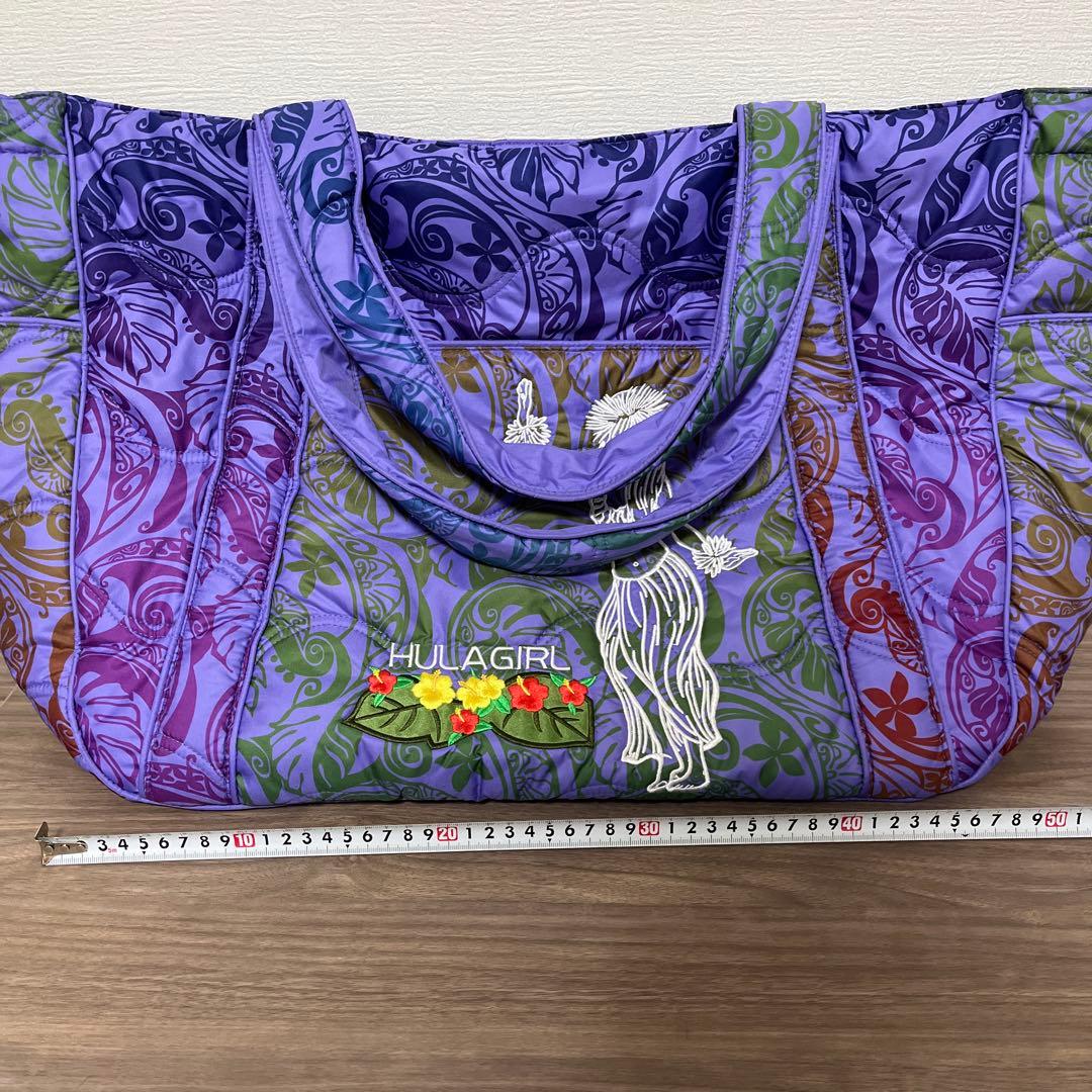 フラダンス　大判トートバック　パープル