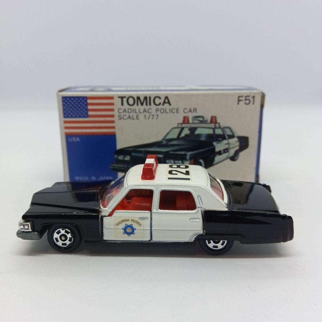 トミカ青箱 日本製 F51 キャデラックポリスカー B HIGHWAY パトカ