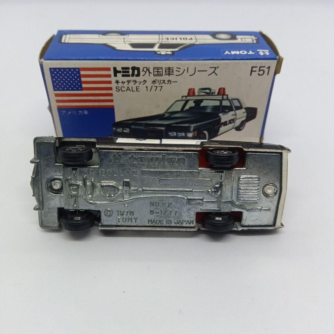 トミカ青箱 日本製 F51 キャデラックポリスカー B HIGHWAY パトカ