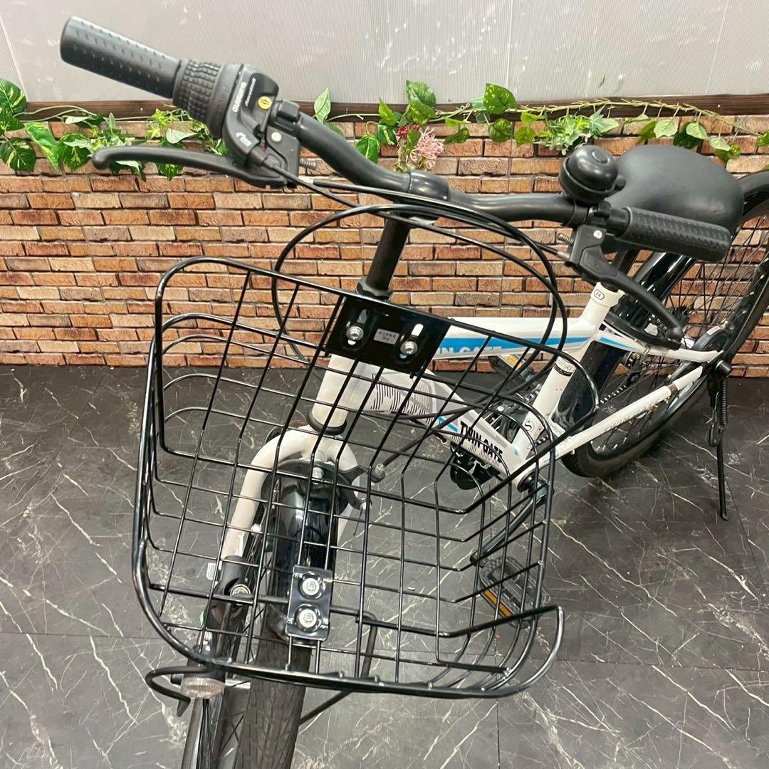 【65】子供用自転車 子供車TWIN GATE ホワイト 24インチ