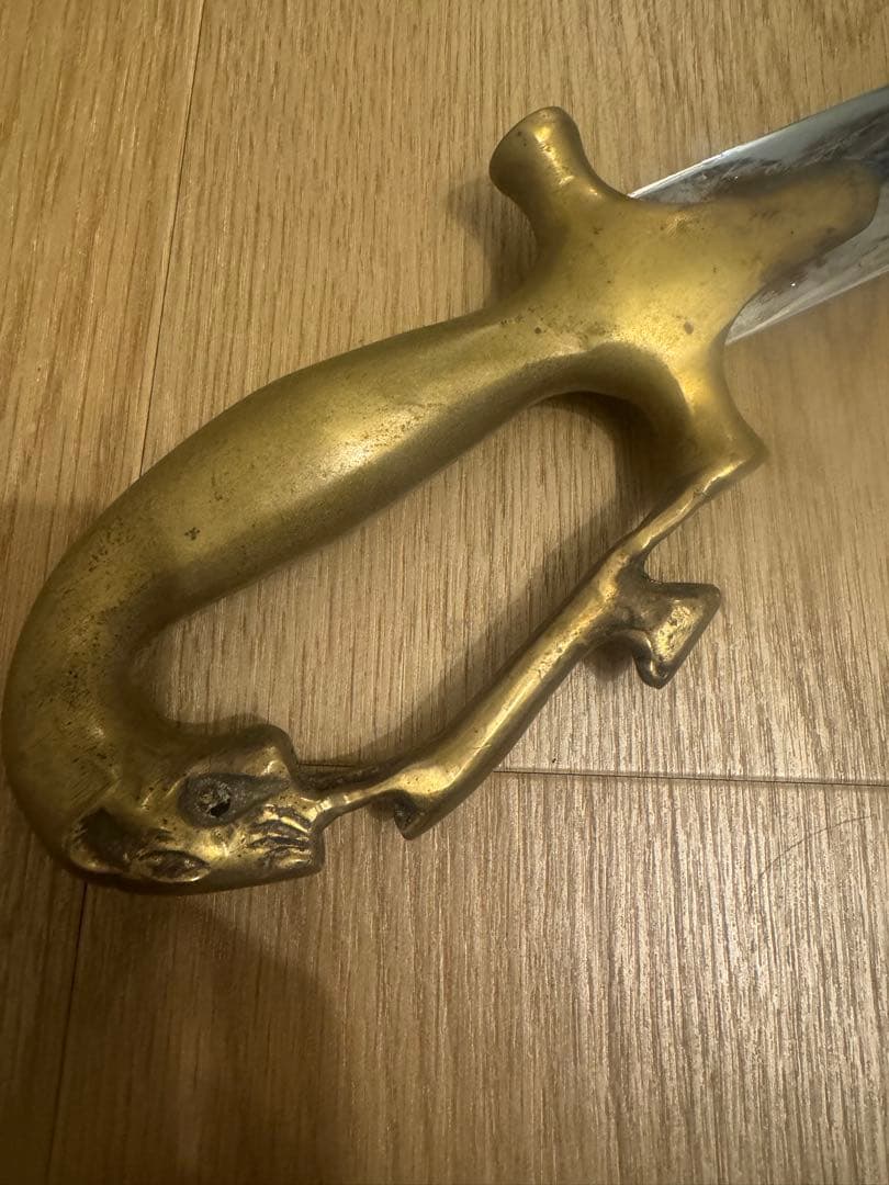 【鞘付き】ベリーダンス用 ソード（シミター）頭上静止用加工済・ヒョウ柄装飾