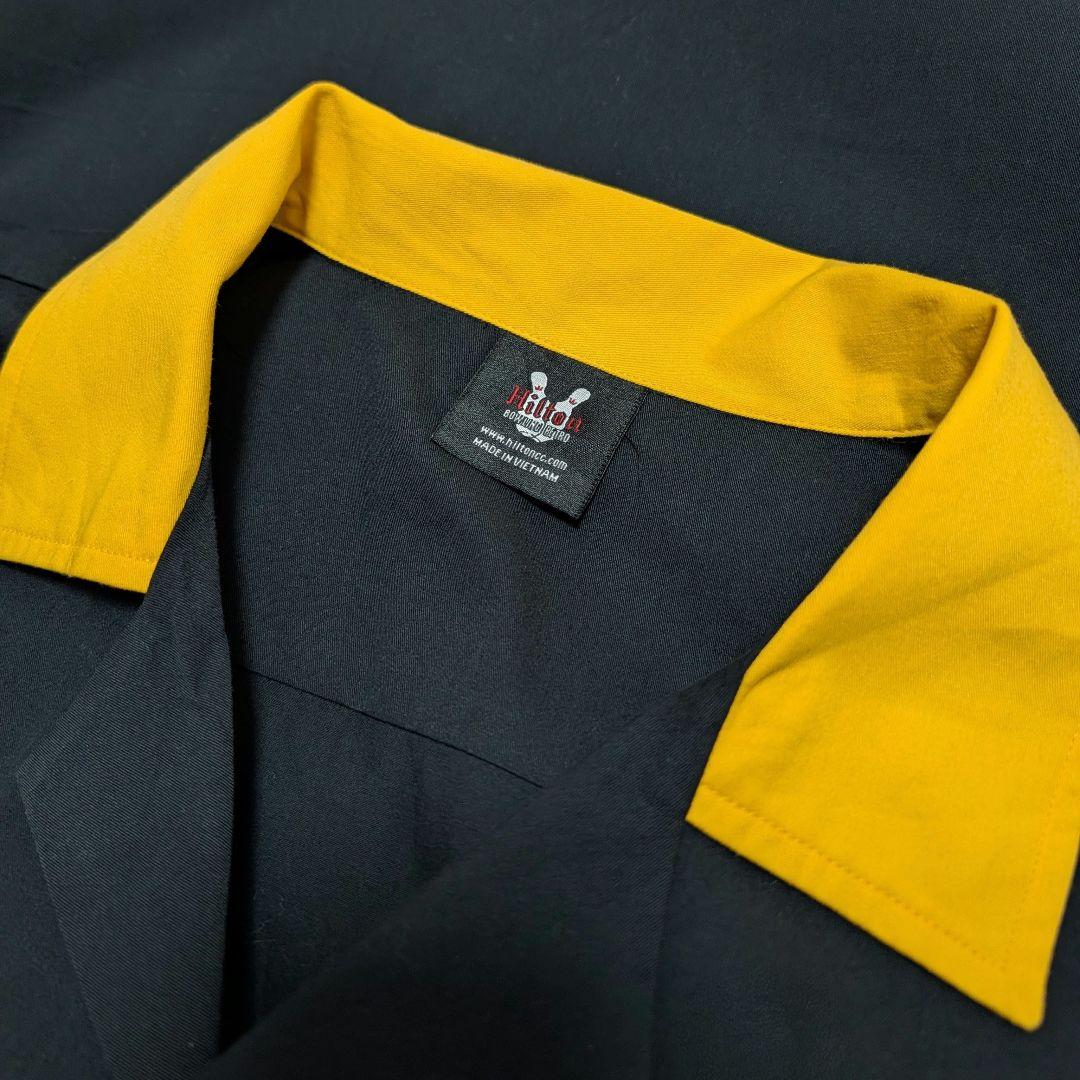 Hilton ヒルトン ボウリングシャツ XL イエロー 大きめ