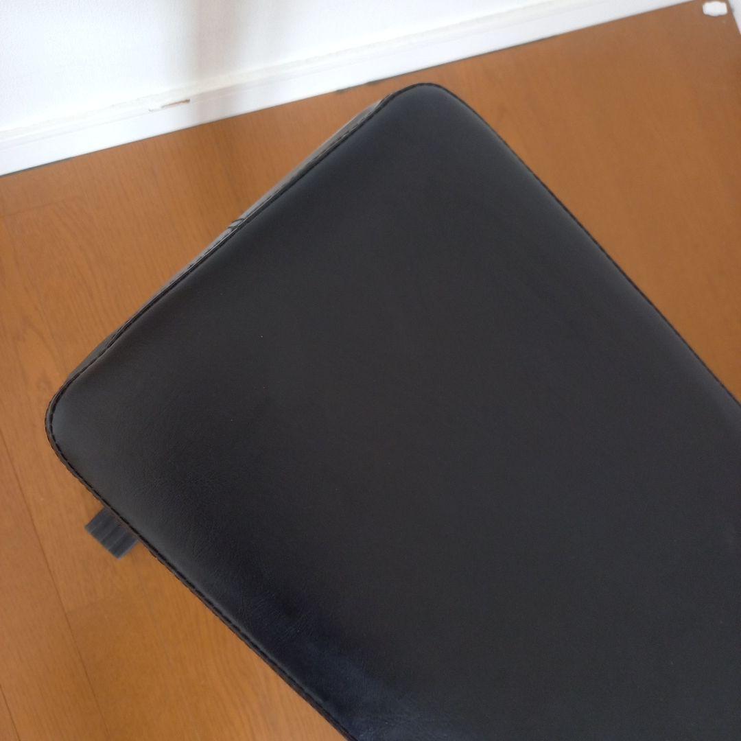 トレーニングベンチ 黒 合成皮革製