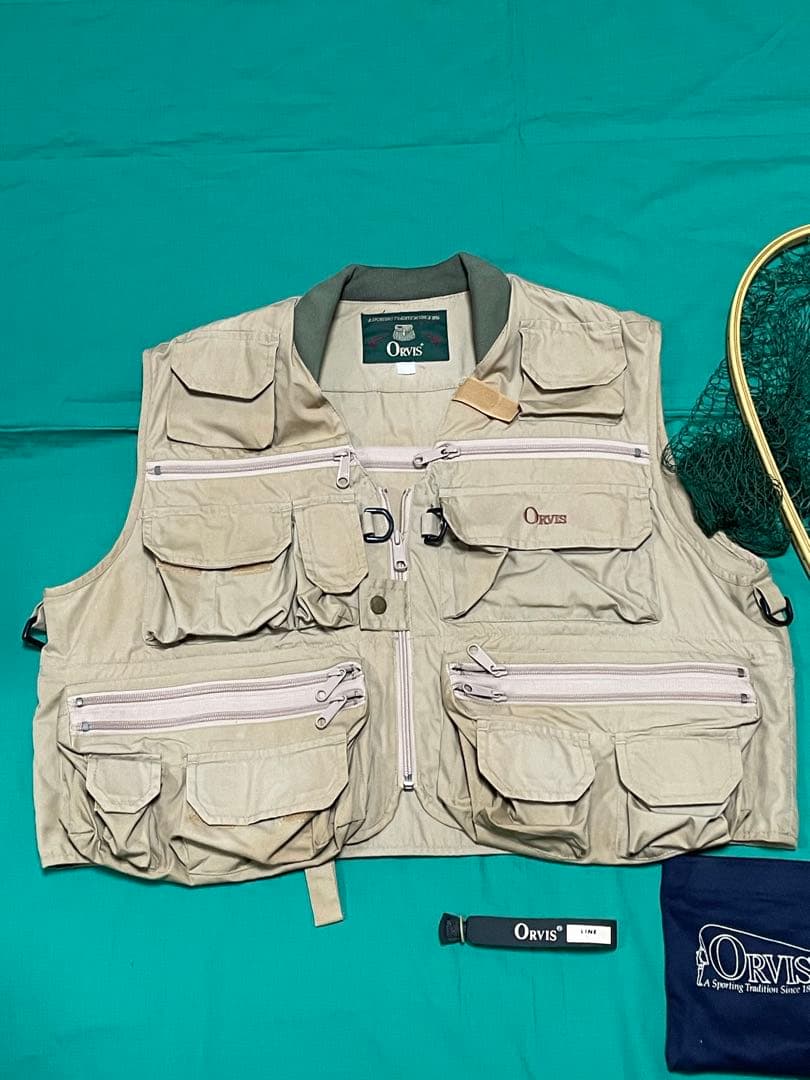 フライフィッシング　オービス社　フィッシングベスト　リールケース　ネット