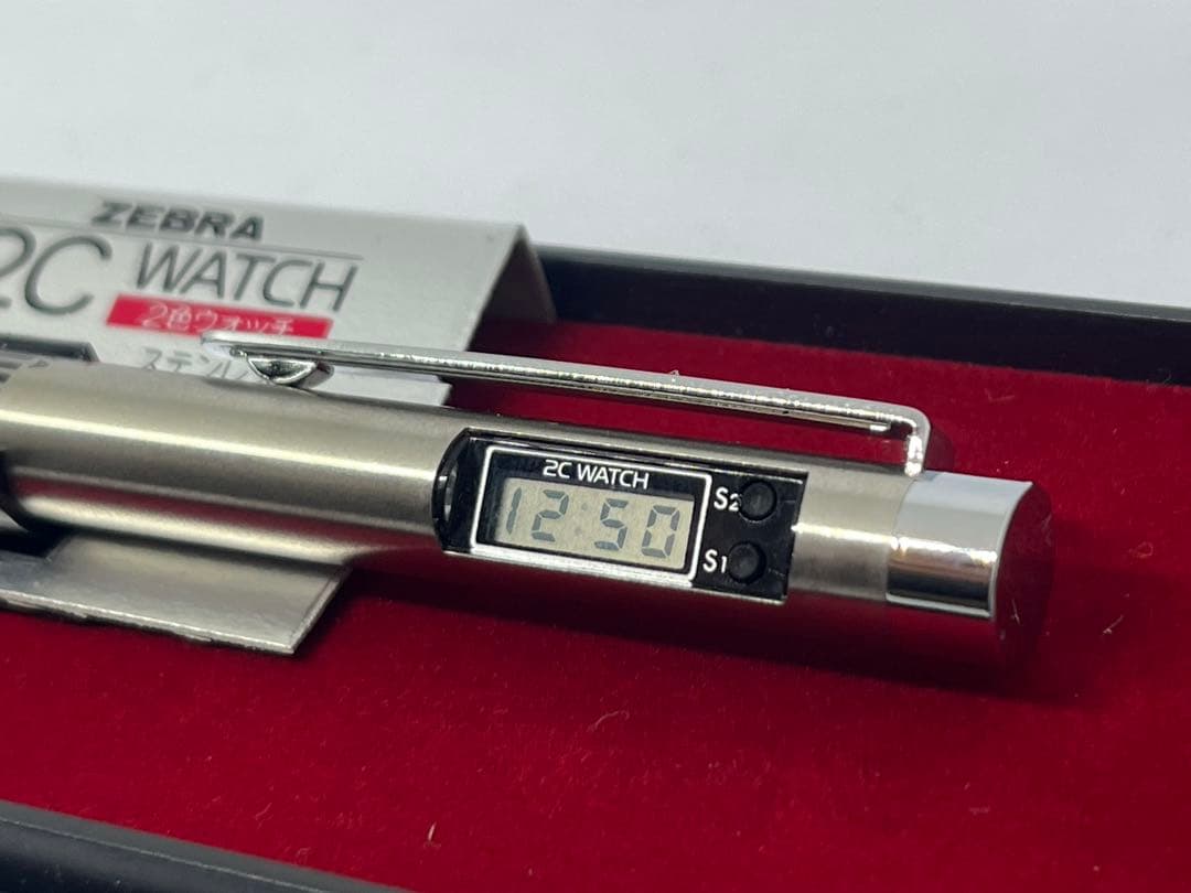 蝕刻 ゼブラ シャーボ 2Cウォッチ 2色ボールペン 時計付き　2本セット　廃盤