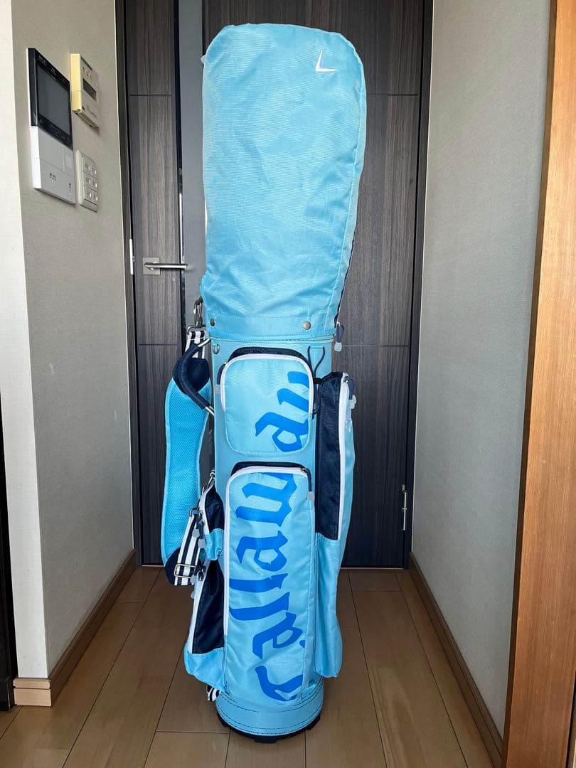 良品キャロウェイ　カートキャディバッグ　　レディース軽量コンパクト8.5型 水色