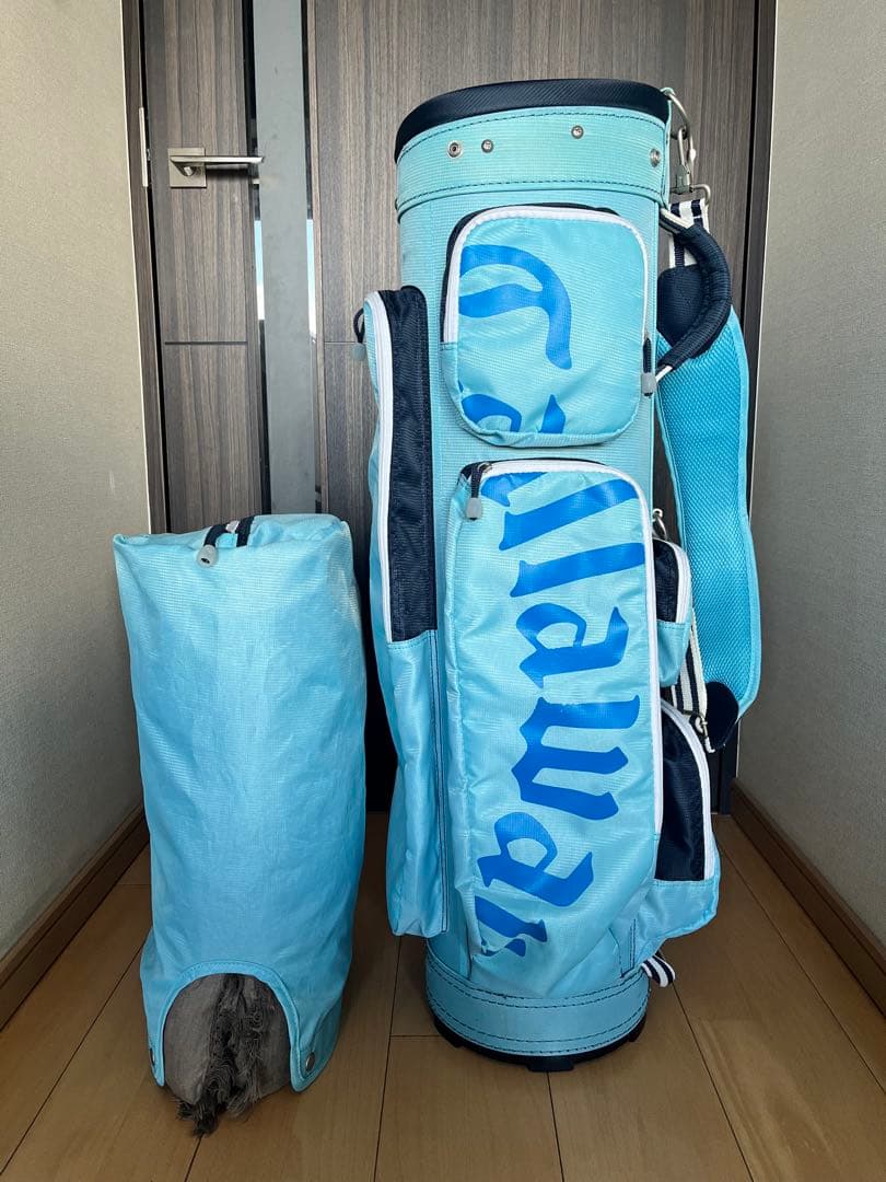 良品キャロウェイ　カートキャディバッグ　　レディース軽量コンパクト8.5型 水色