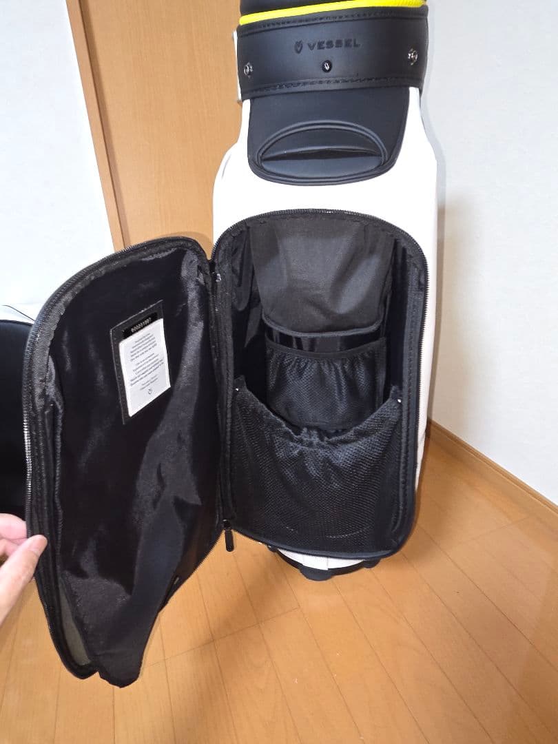 Vessel キャディバッグ ホワイト/イエロー