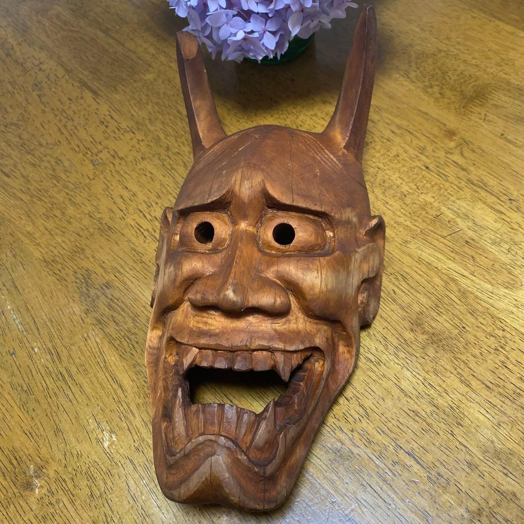 木彫般若お面