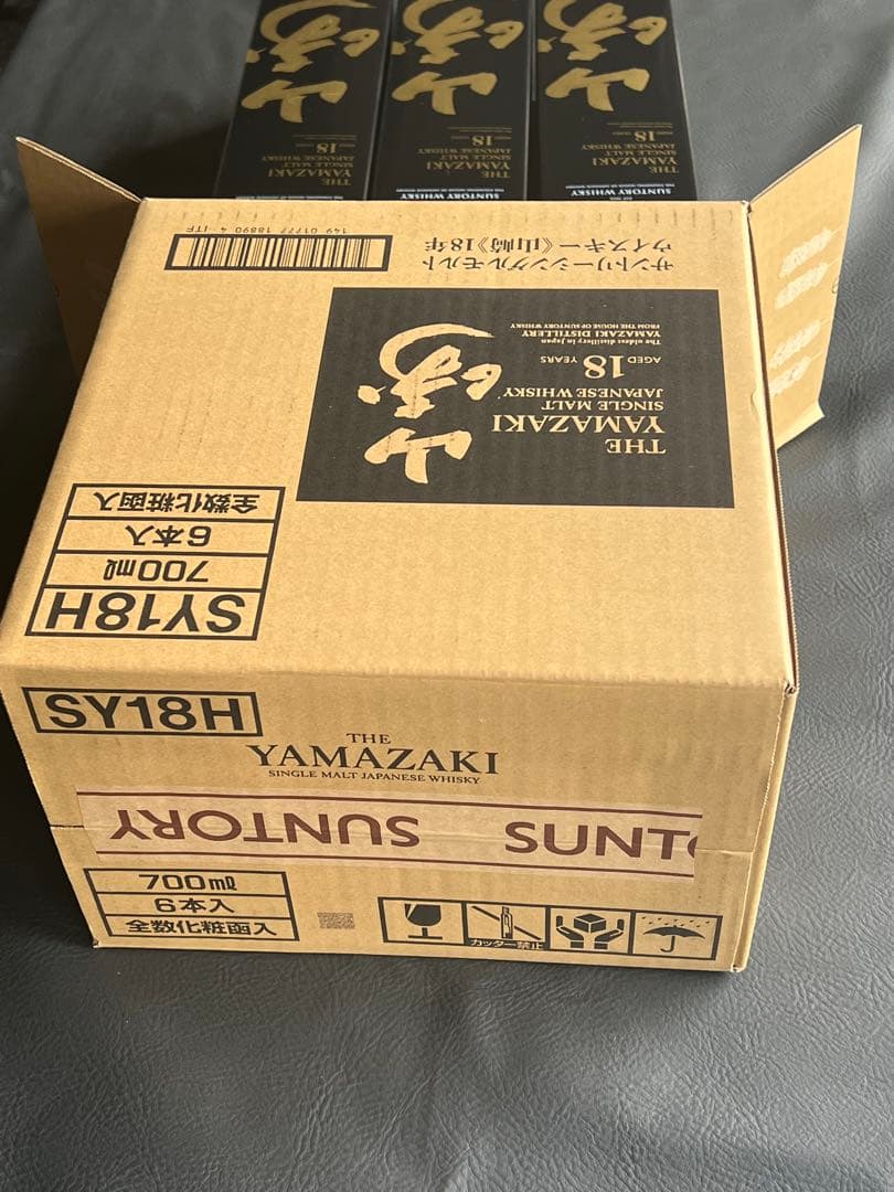 山崎 18年空瓶、空箱、ダンボール6本セット