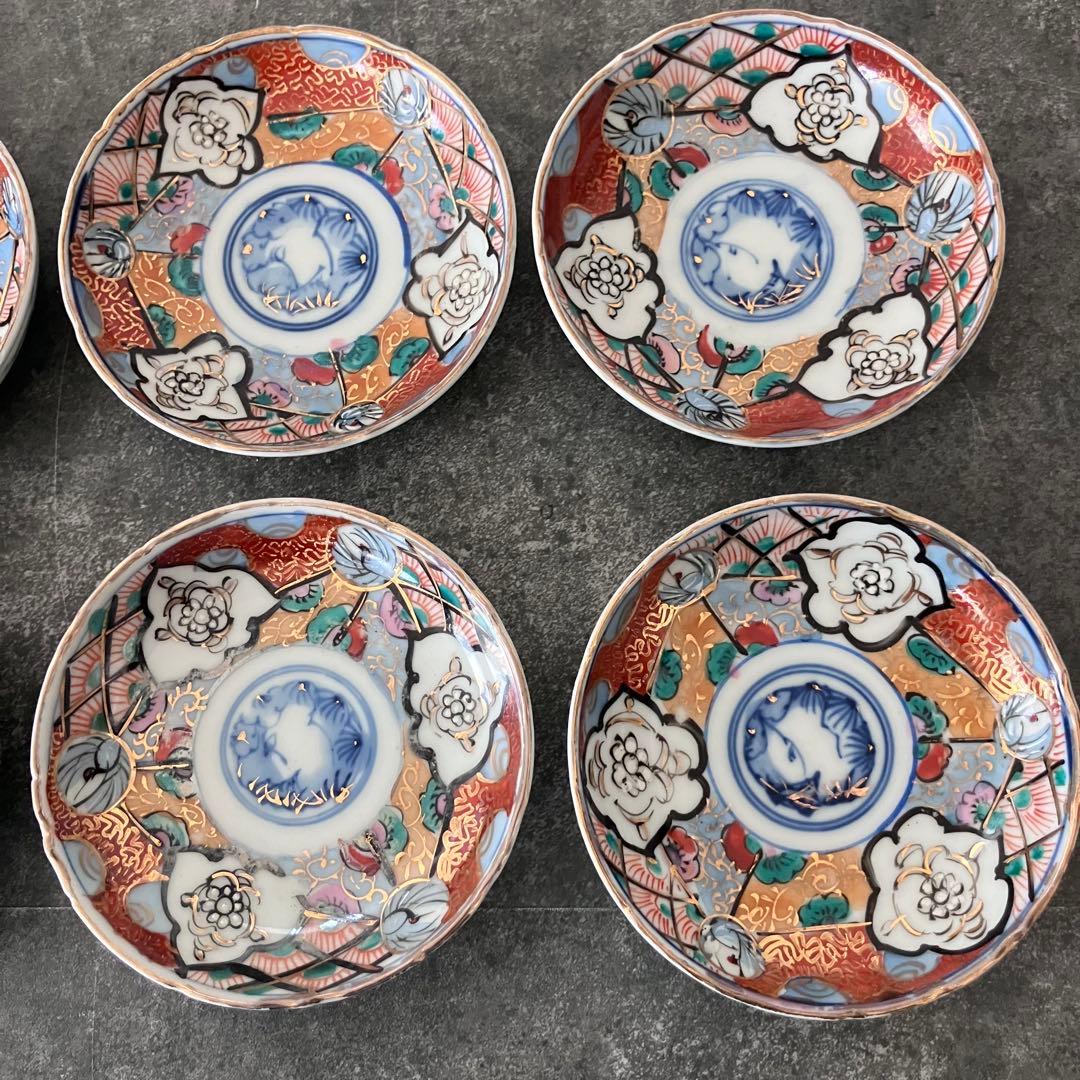 古伊万里　色絵　金彩　明治　小皿　10枚セット
