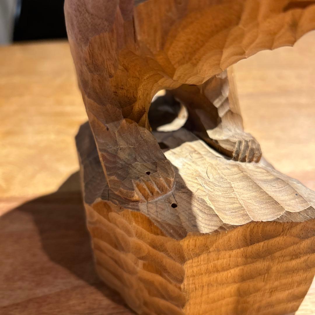 木彫り　熊　八雲