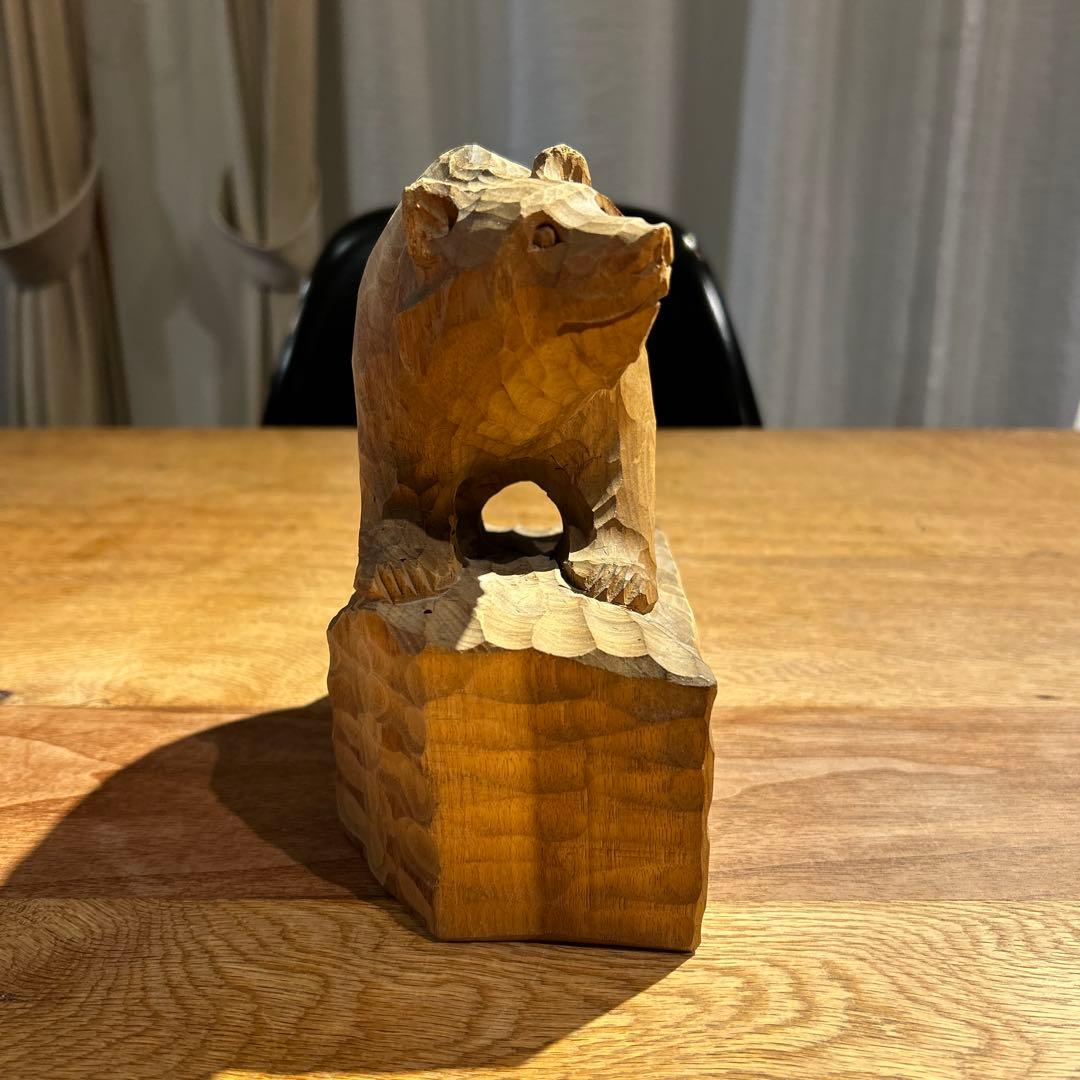 木彫り　熊　八雲