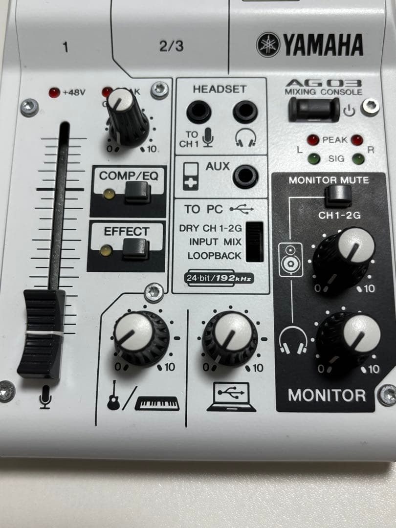 YAMAHA AG03 ミキシングコンソール USB接続