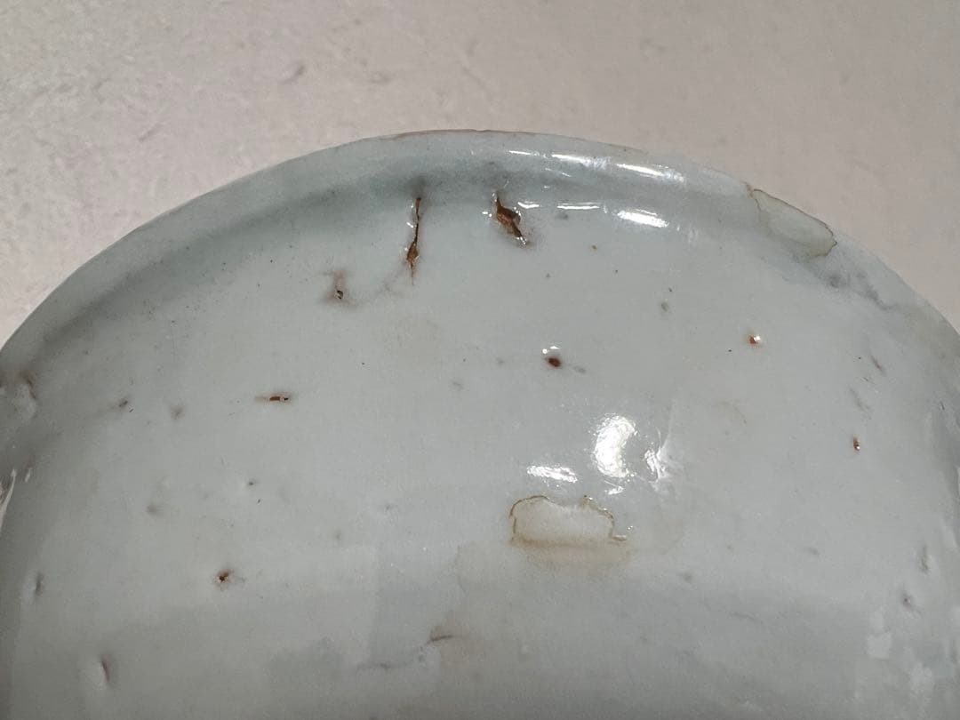 中国 明朝 古染付 ナズナ文様 魯山人 愛玩 向付 懐石 茶道 骨董 古美術