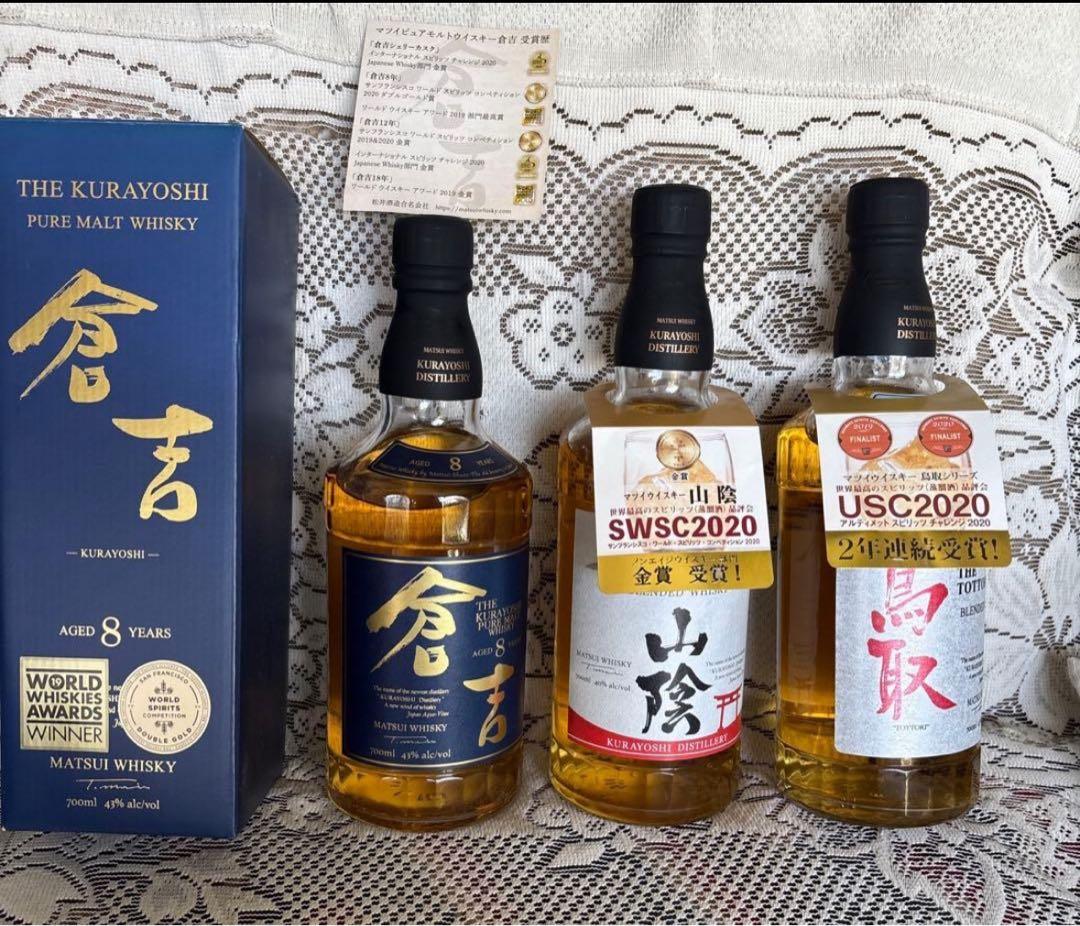 倉吉 8年 ピュアモルトウイスキー ギフトボックス入り　山陰　鳥取　松井酒造