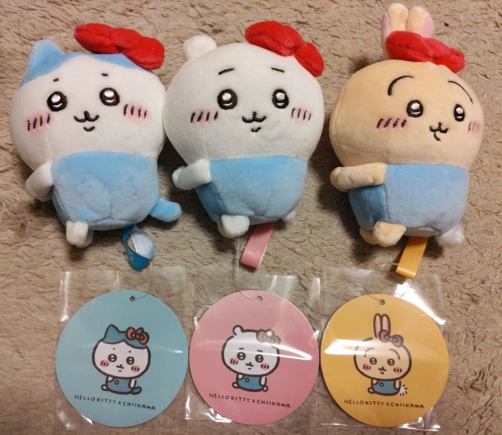 レア　ちいかわ サンリオ 持ちます マスコット ハローキティ 3種