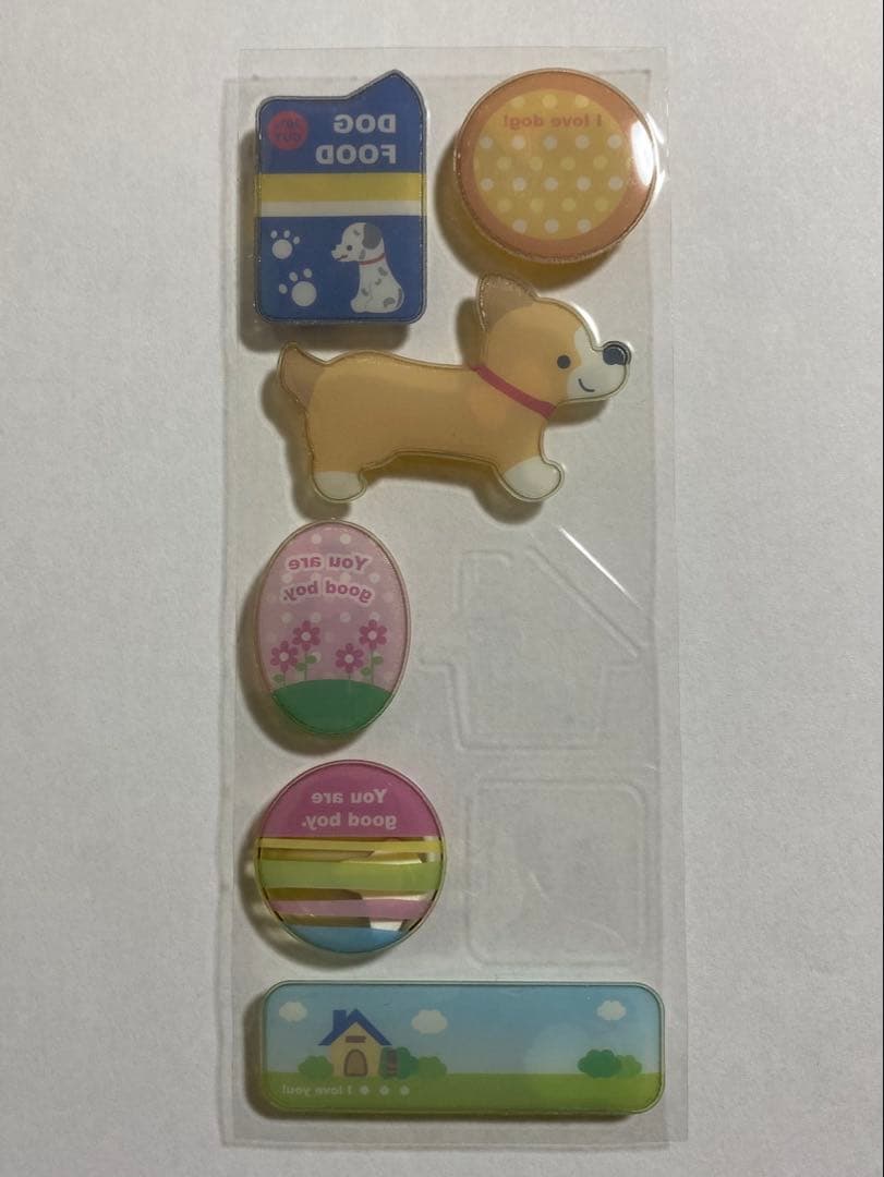 エアインシール　シャカシャカシール　ぷっくりシール　平成レトロ　当時物　犬　動く