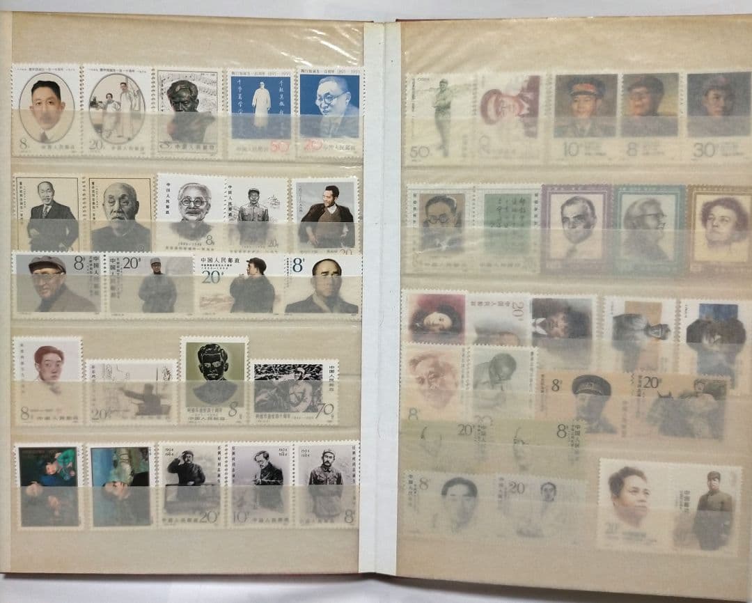 【売約】1396 外国切手 中国切手 コレクション大量未使用12ページ分