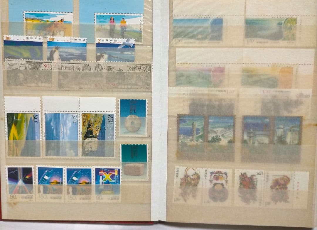 【売約】1396 外国切手 中国切手 コレクション大量未使用12ページ分
