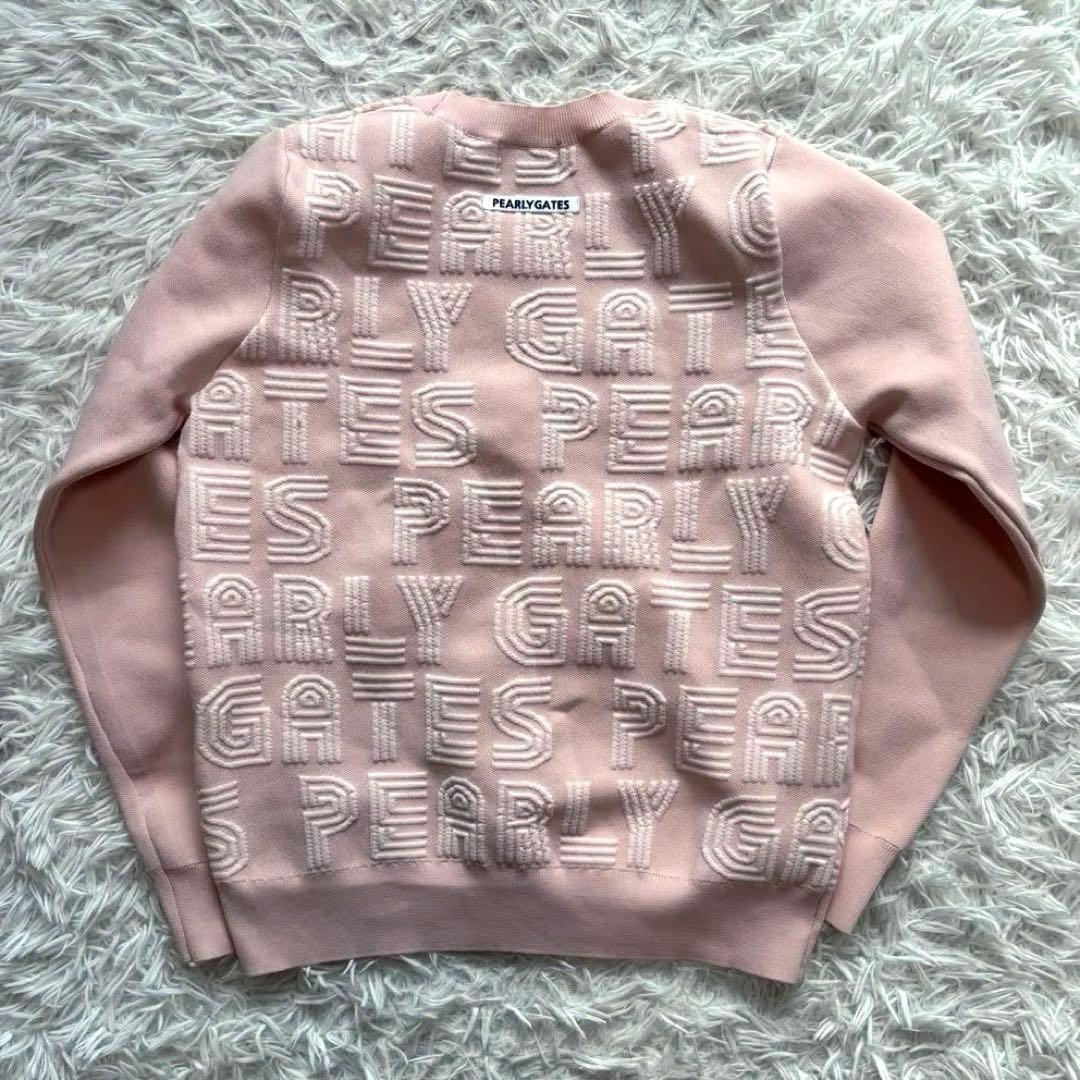 パーリーゲイツ セットアップ ニットセーター 総柄 ピンク ゴルフウェア
