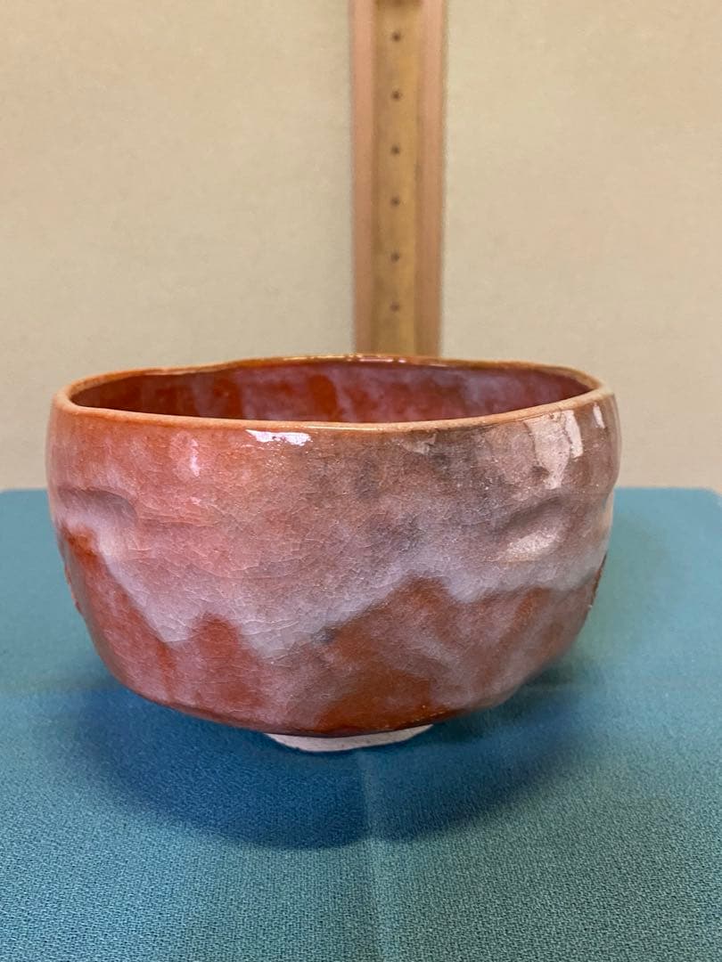 【本日限定】茶道具/赤茶碗 小川長楽 五つ印赤茶碗 共箱