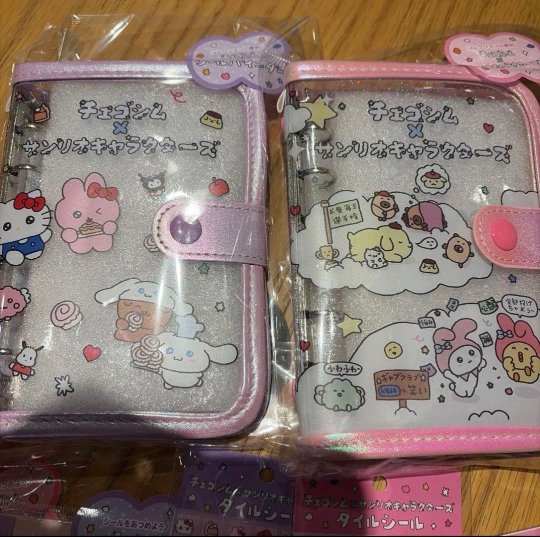 チェゴシム サンリオ シールバインダー シール帳 タイル クリスタルシール 7点