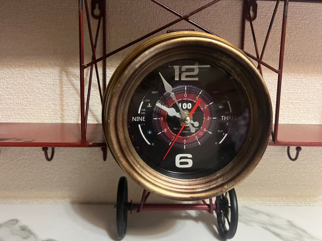 飛行機型壁掛け時計