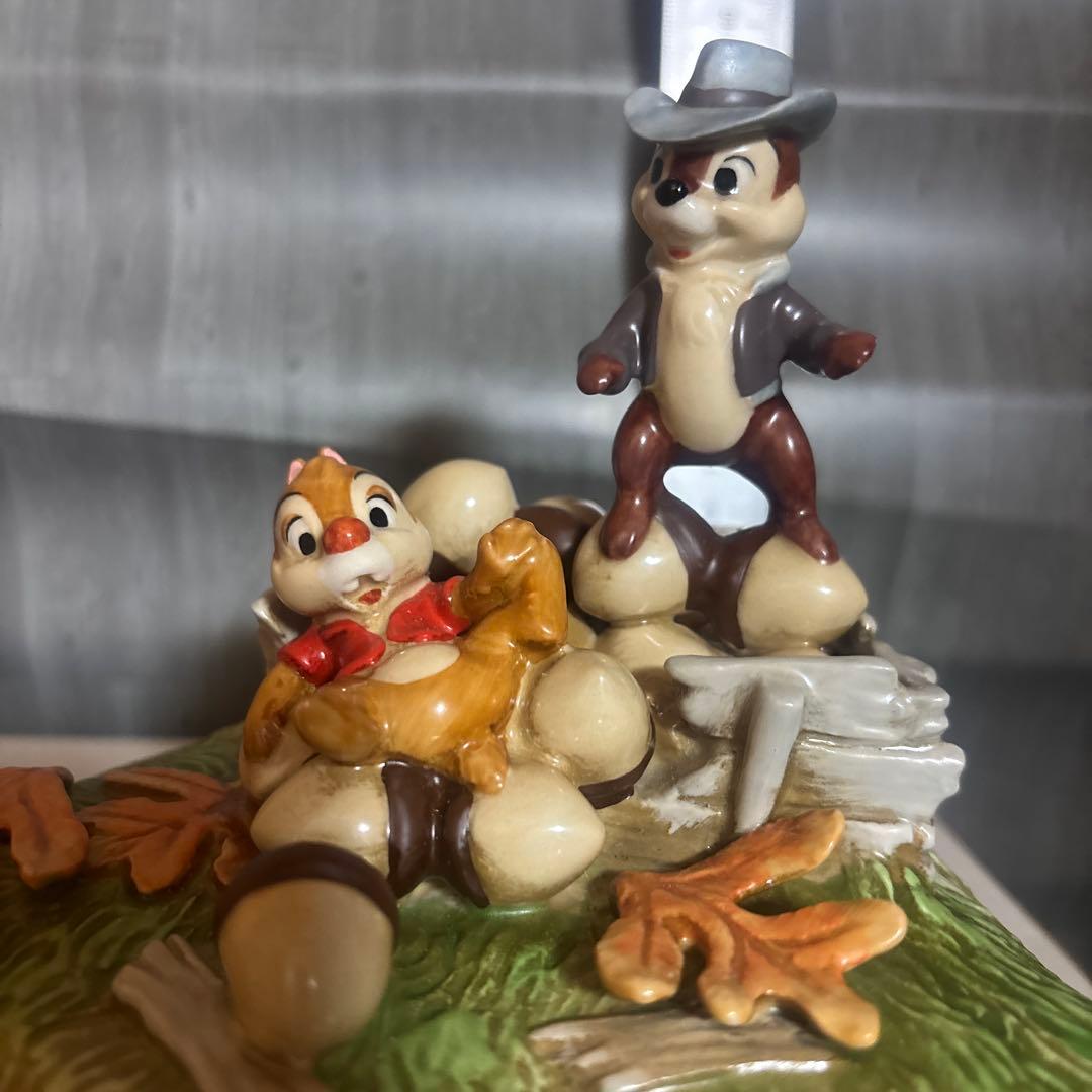 ディズニー　チップとデール　置物　陶器　希少　限定　200